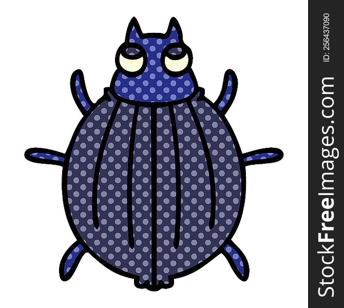 comic book style quirky cartoon beetle. comic book style quirky cartoon beetle