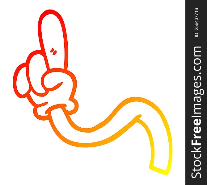 warm gradient line drawing of a cartoon hand gestures