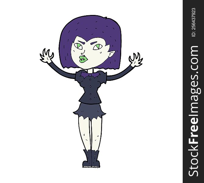 Cartoon Vampire Girl