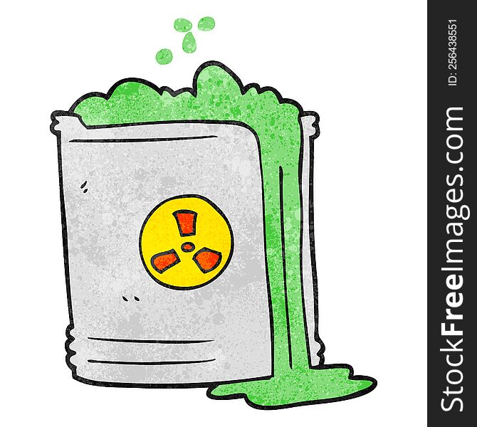 textured cartoon radioactive waste