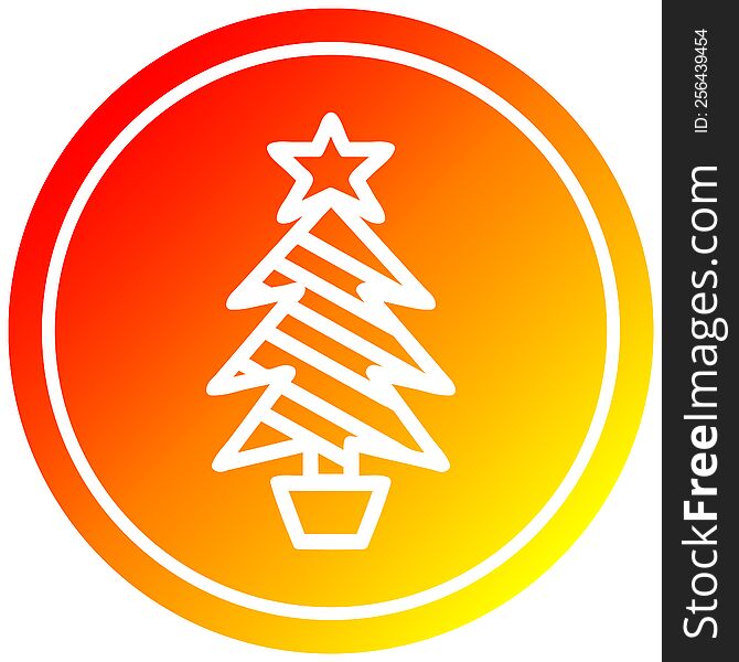 Christmas Tree Circular In Hot Gradient Spectrum