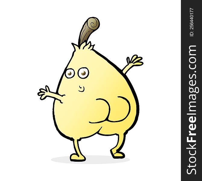 a nice pear cartoon