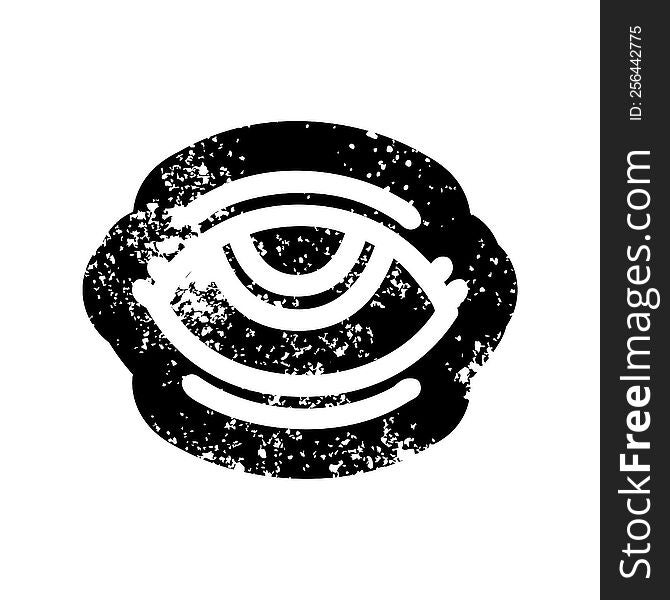 Eye Symbol Distressed Icon