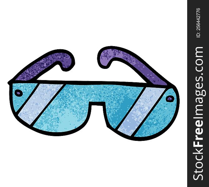 cartoon doodle safety glasses