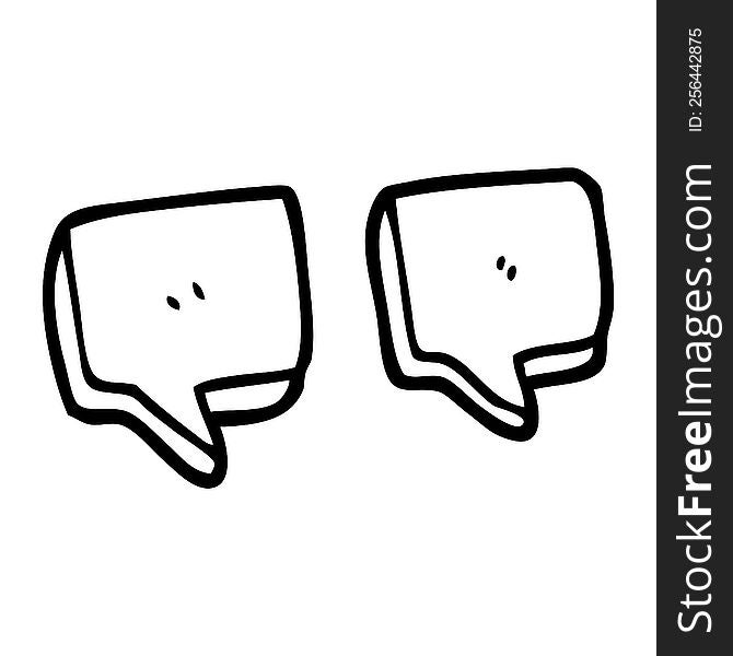 Line Drawing Cartoon Quotation Marks