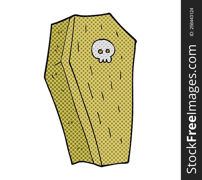 cartoon spooky coffin