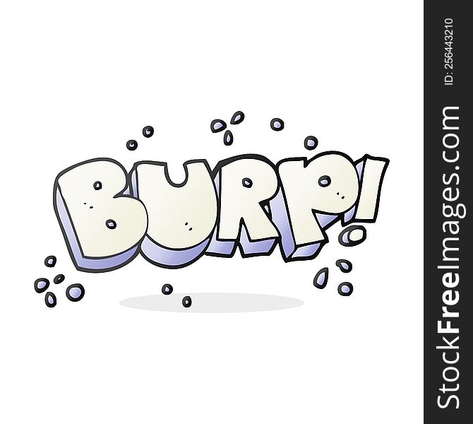 Cartoon Burp Text
