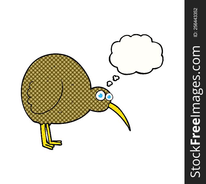 Thought Bubble Cartoon Kiwi Bird