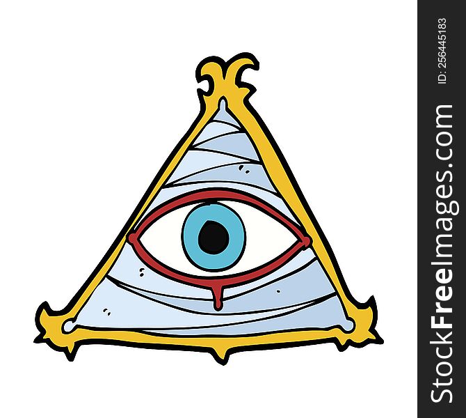 cartoon mystic eye symbol