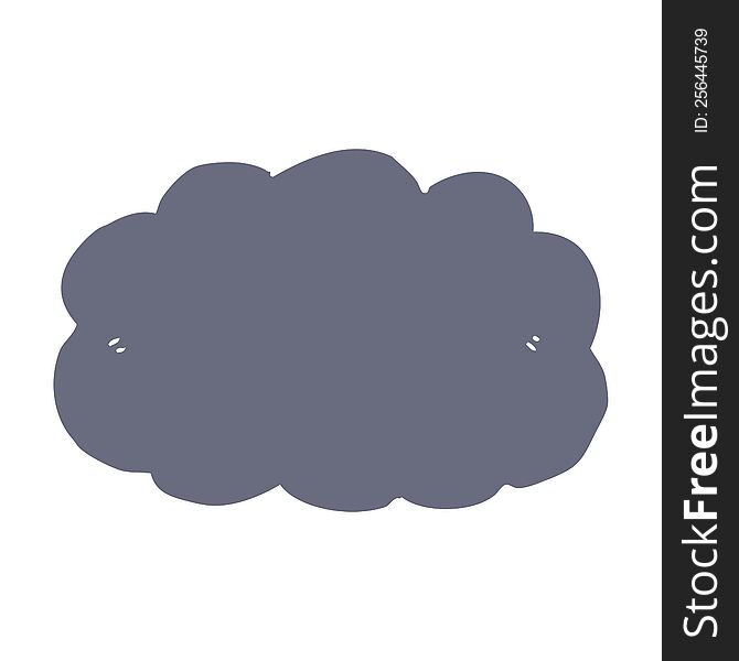 Flat Color Style Cartoon Cloud
