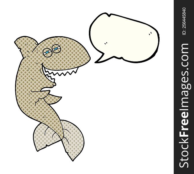 comic book speech bubble cartoon laughing shark