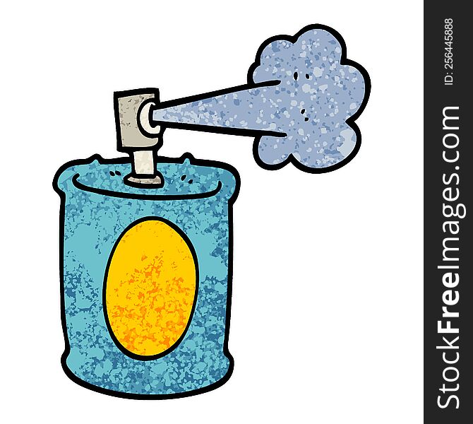 grunge textured illustration cartoon spraypaint can