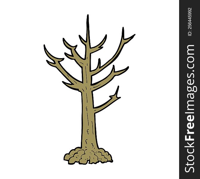 cartoon naked tree