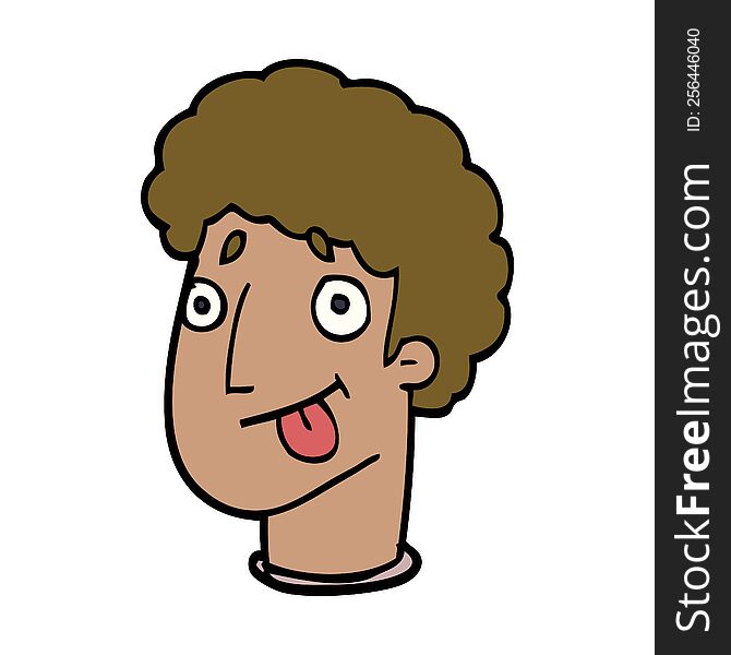 Cartoon Doodle Funny Male Face