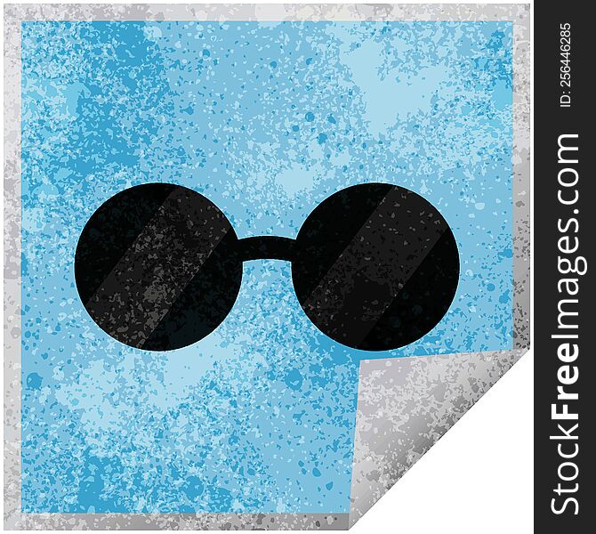 Sunglasses Graphic Square Sticker
