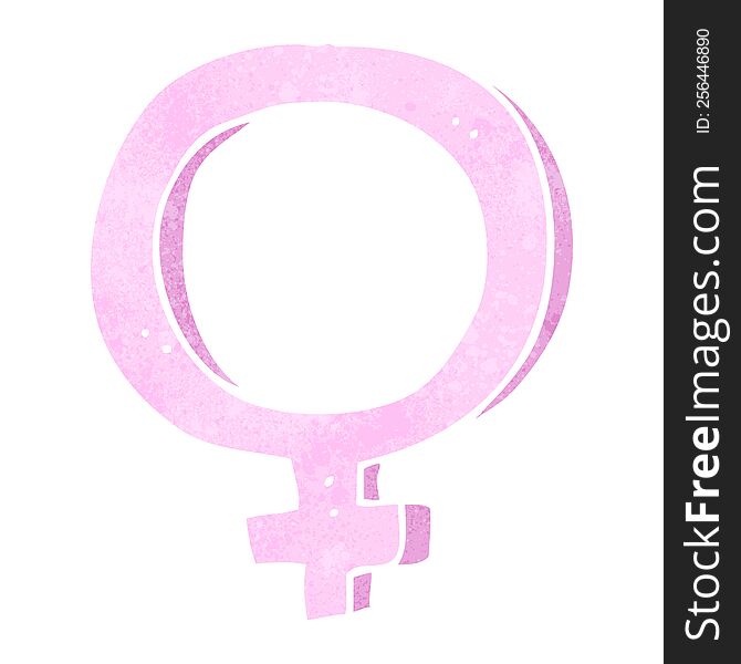 retro cartoon female symbol