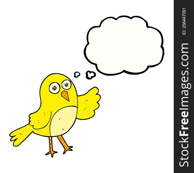 Thought Bubble Cartoon Bird