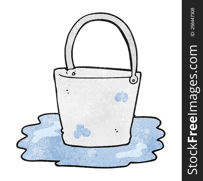 Textured Cartoon Water Bucket