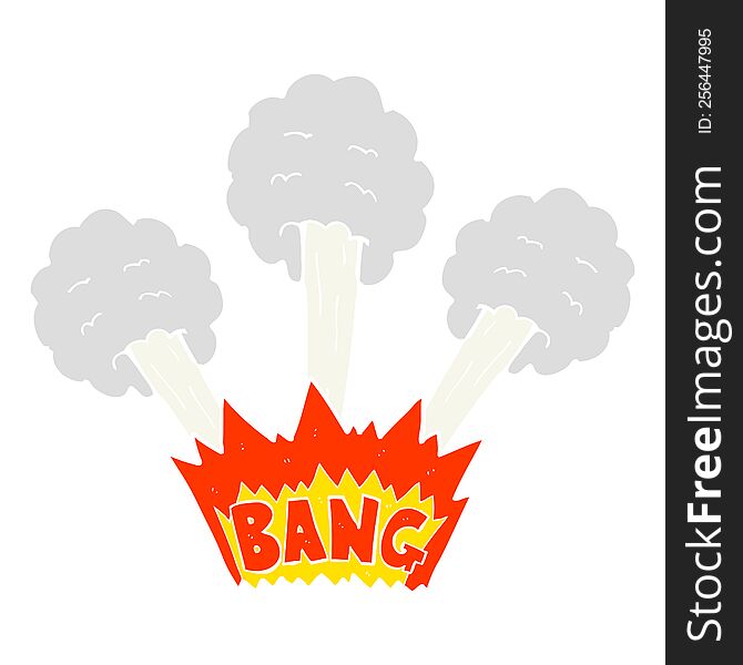 flat color illustration of explosion. flat color illustration of explosion