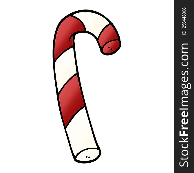 cartoon doodle striped candy cane