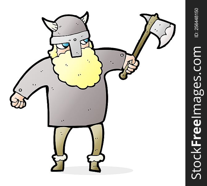 cartoon viking warrior