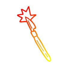 Warm Gradient Line Drawing Cartoon Scalpel Stock Images