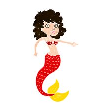Cartoon Mermaid Royalty Free Stock Photos Cartoon Mermaid Royalty Free Stock Photos