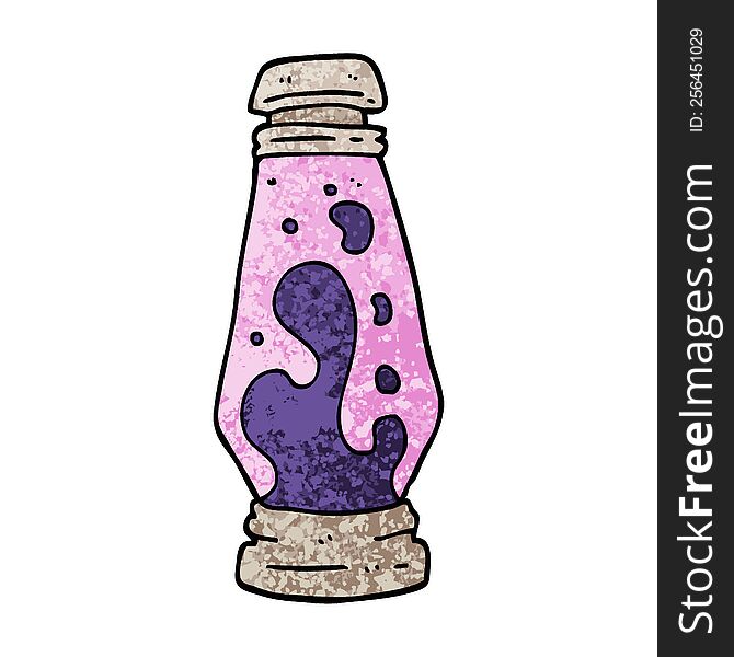 grunge textured illustration cartoon lava lamp