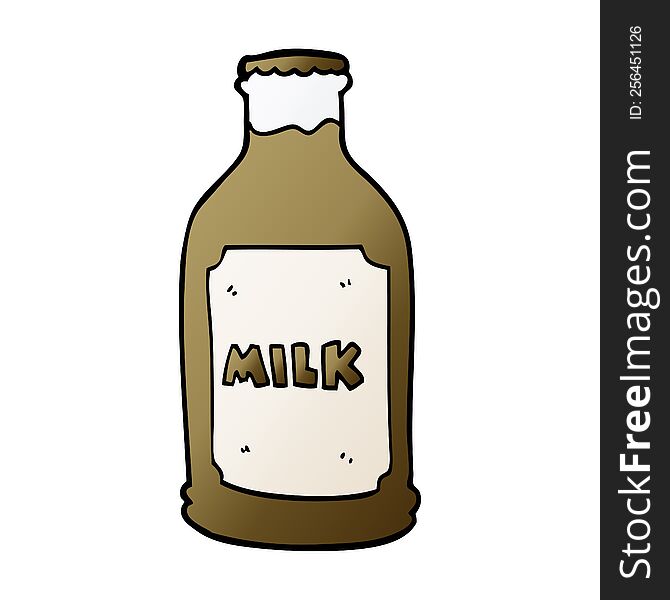 cartoon doodle chocolate milk