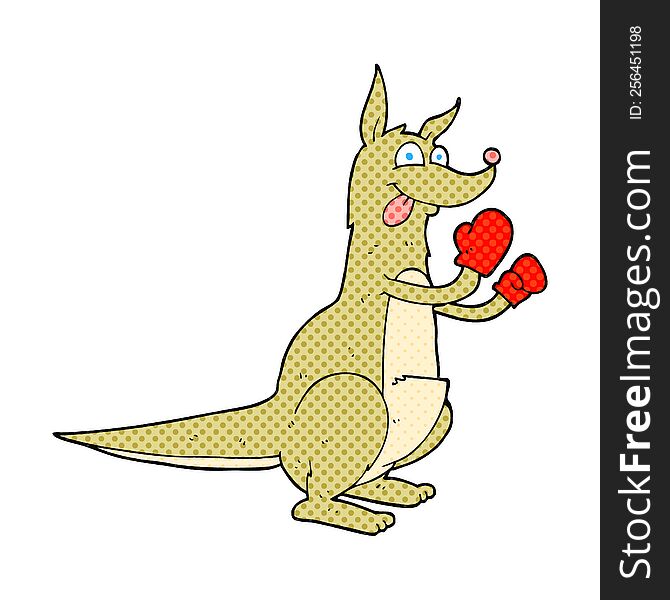 Cartoon Boxing Kangaroo