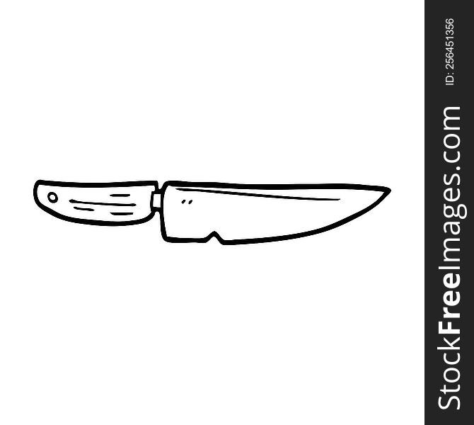 line drawing cartoon chef knife