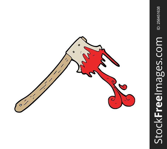 Cartoon Bloody Axe