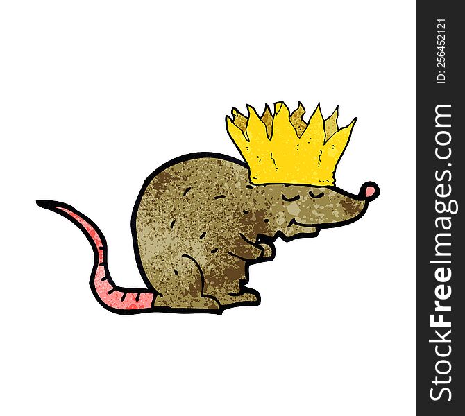 cartoon rat wearing a crown. cartoon rat wearing a crown