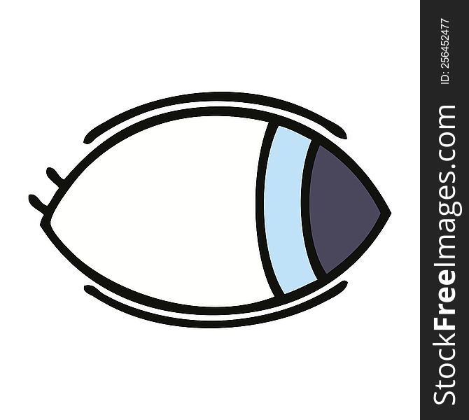 cute cartoon of a eye looking to one side