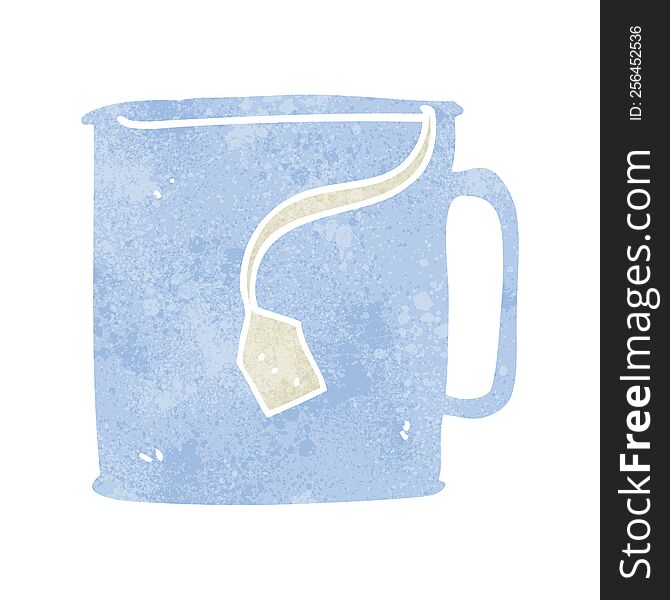 Retro Cartoon Mug Of Tea