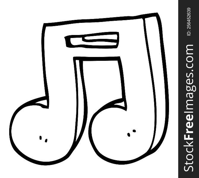 Line Drawing Cartoon Musical Notes