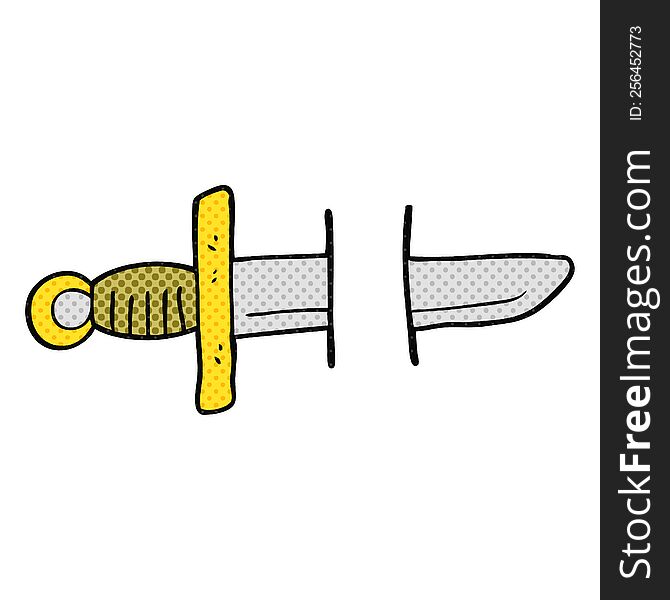 freehand drawn cartoon tattoo knife symbol