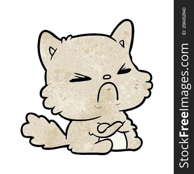 cute cartoon angry cat. cute cartoon angry cat