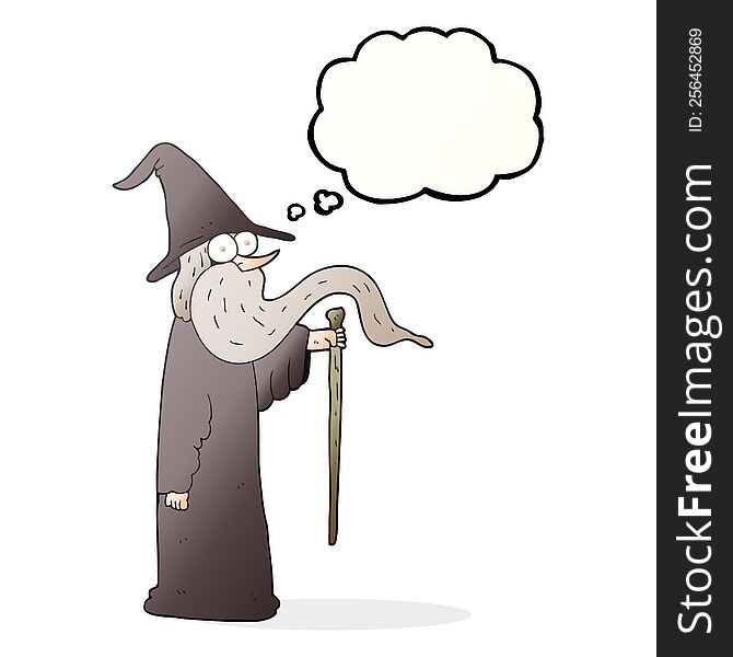 Thought Bubble Cartoon Wizard