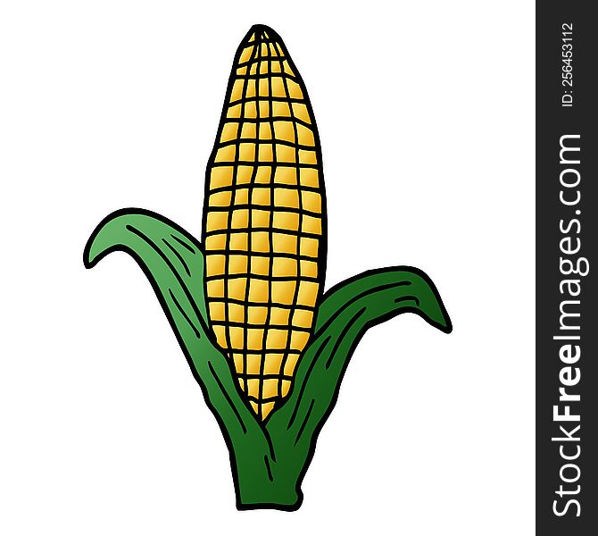 cartoon doodle healthy corn