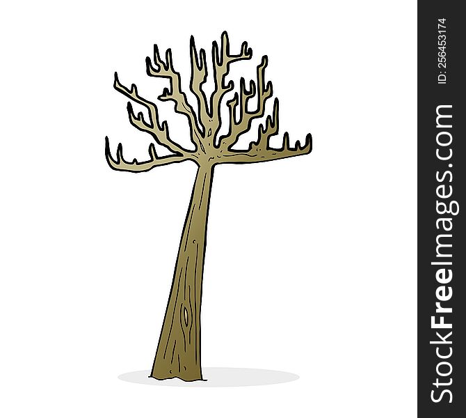 cartoon winter tree