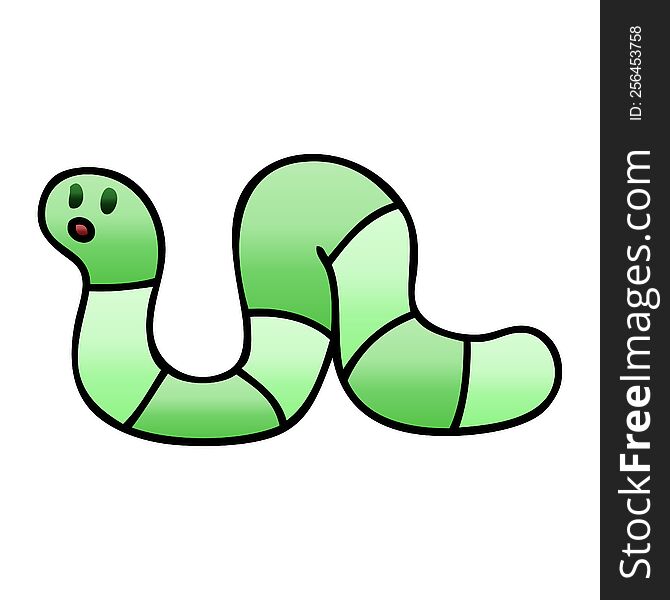 Quirky Gradient Shaded Cartoon Snake