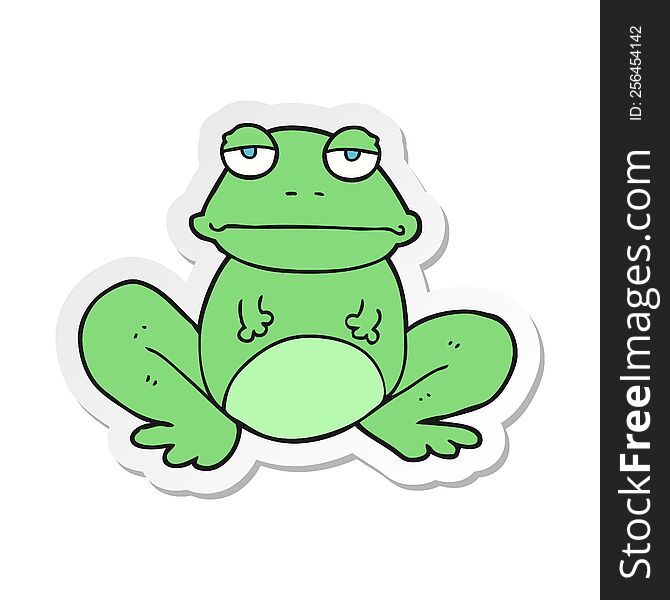 Sticker Of A Cartoon Frog