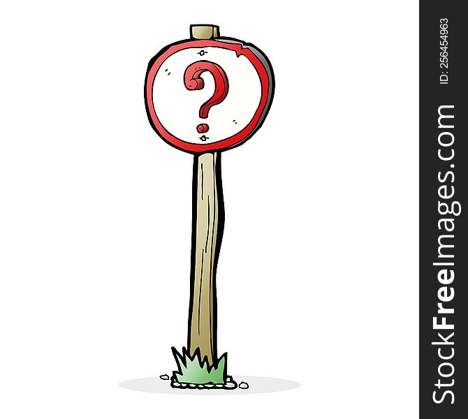 Cartoon Question Mark Sign