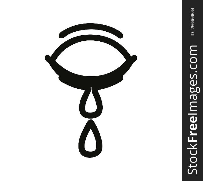 crying eye icon symbol