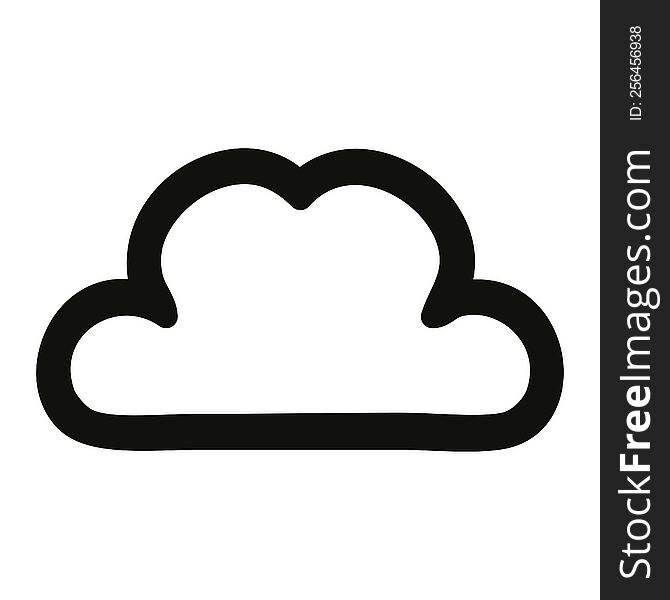 simple cloud icon symbol