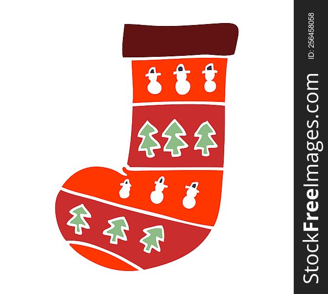 cartoon doodle christmas stocking