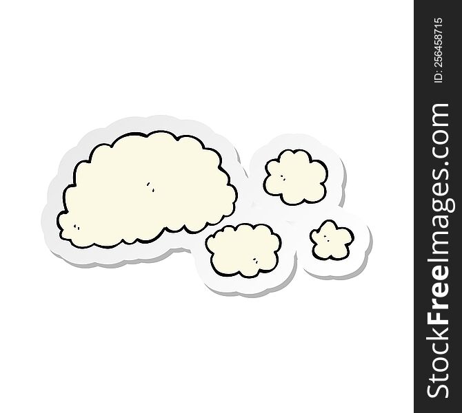 sticker of a cloud of smoke cartoon element