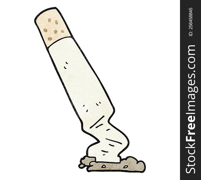 freehand textured cartoon cigarette