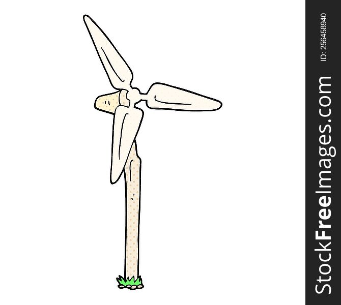 cartoon wind farm windmill